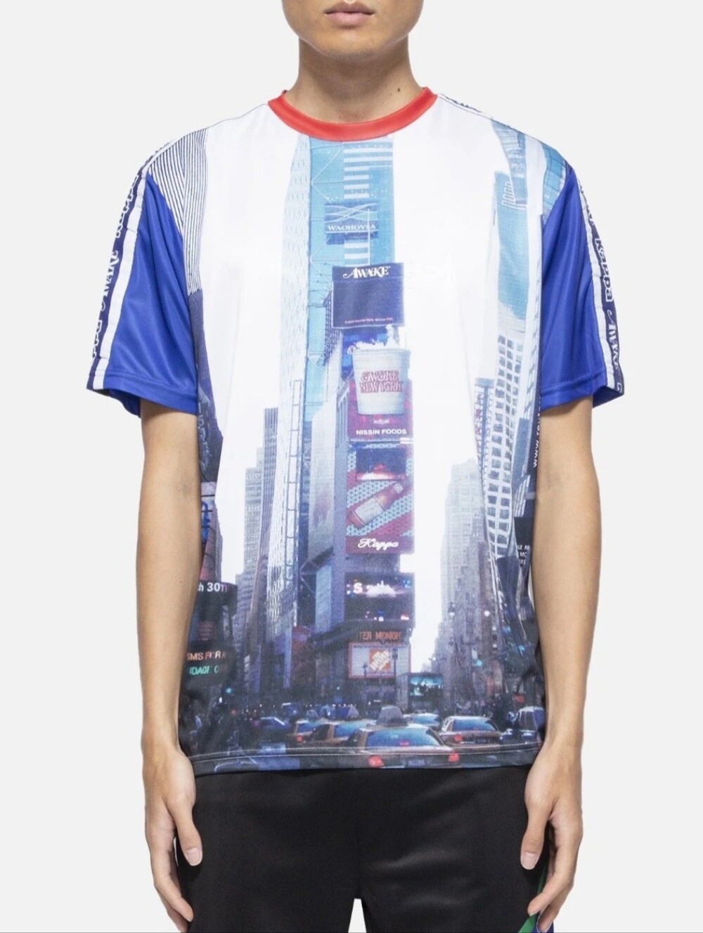 NWT Awake NY x Kappa Evander Soccer Jersey Times Square Print - Size XS